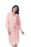 Blush Cotton lace Robe