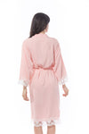 Cotton Lace Robe Blush