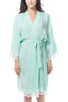 Mint Cotton Lace Robe 