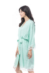 Cotton Lace Robe Mint